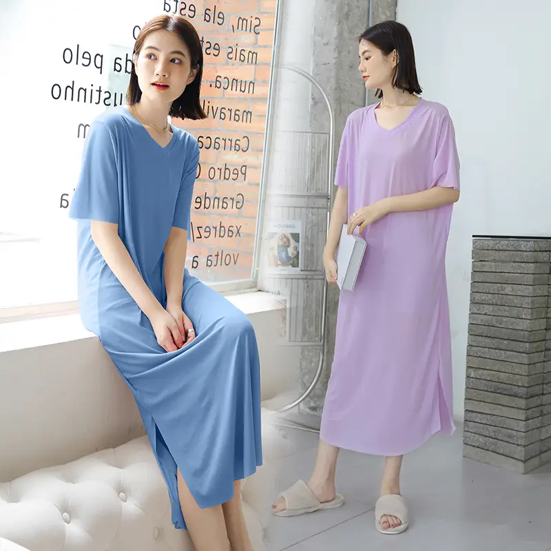 Summer Japanese Dress Ice Silk V-Neck Long Pants - Image 8