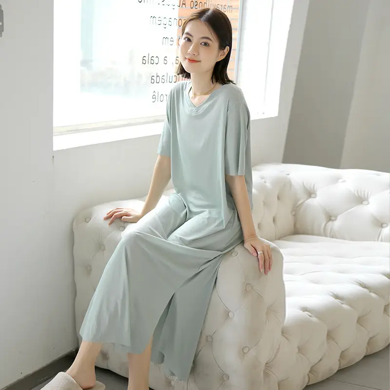 Summer Japanese Dress Ice Silk V-Neck Long Pants - Image 10