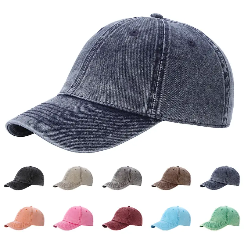 Stone Washed Baseball Cap for Men Women Custom Mill