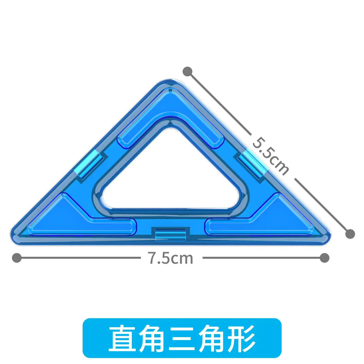 Pure Magnetic Building Blocks for Kids Blue Triangle - Image 26