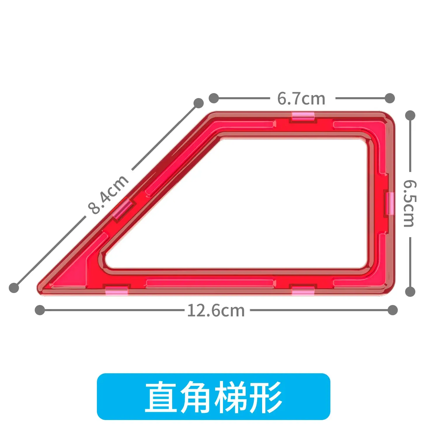 Pure Magnetic Building Blocks for Kids Blue Triangle - Image 28