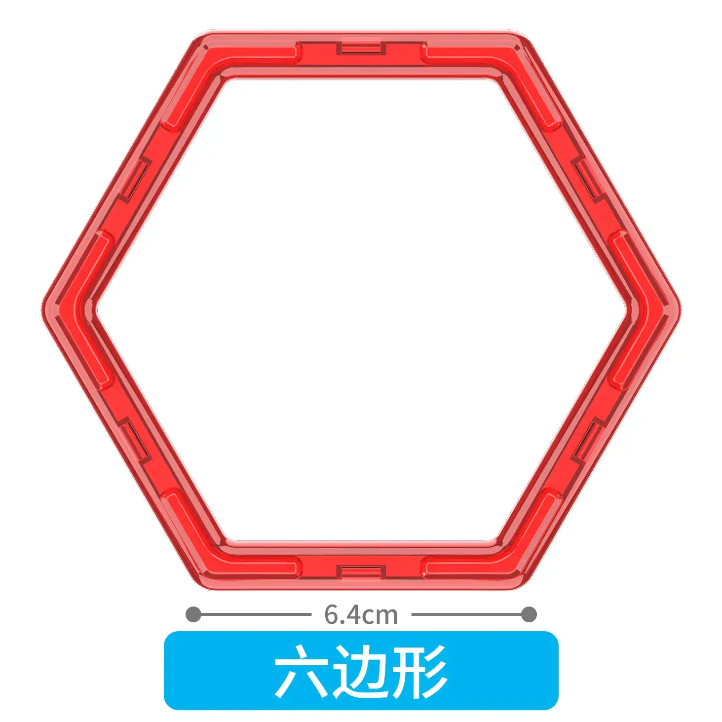 Pure Magnetic Building Blocks for Kids Blue Triangle - Image 5