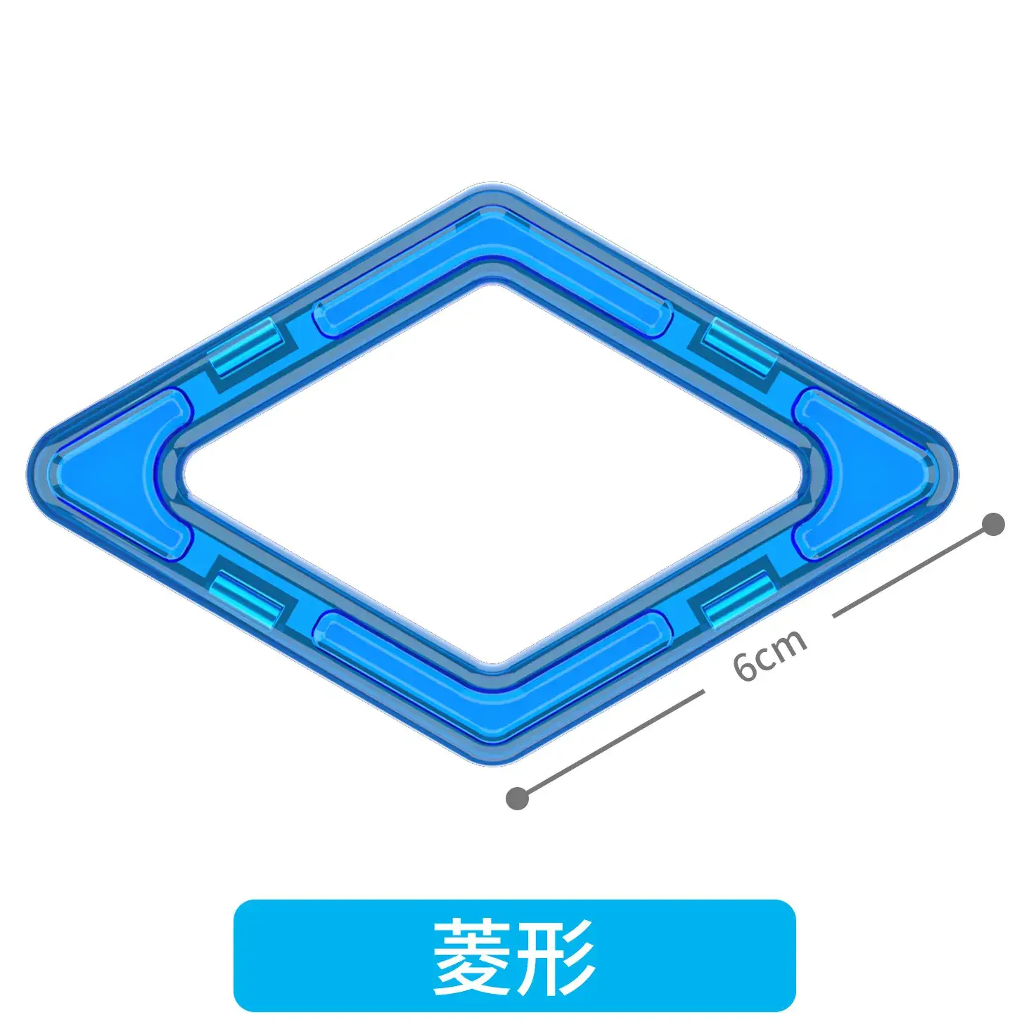 Pure Magnetic Building Blocks for Kids Blue Triangle - Image 6
