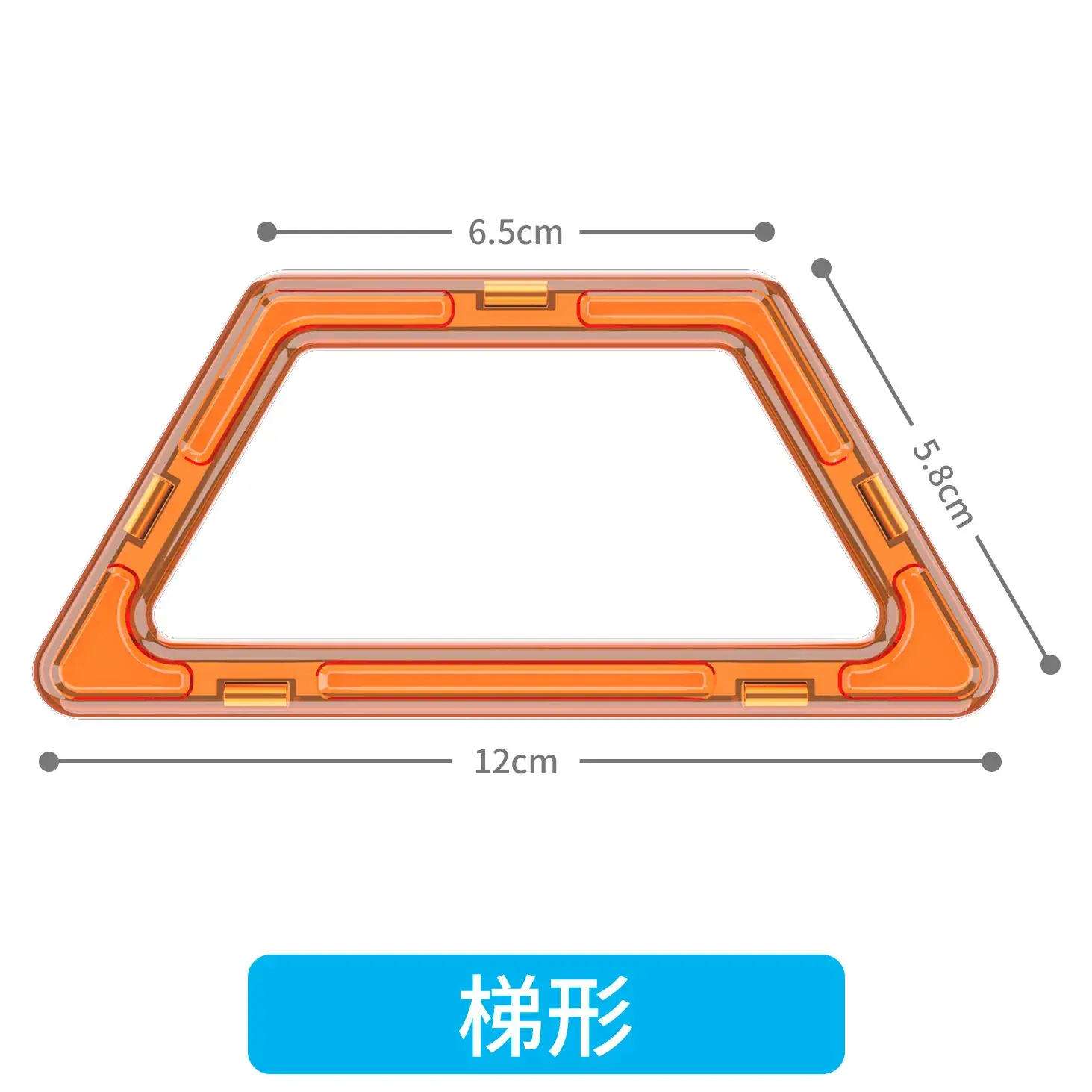 Pure Magnetic Building Blocks for Kids Blue Triangle - Image 7