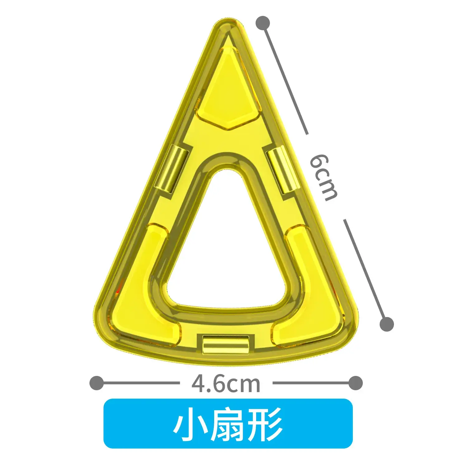 Pure Magnetic Building Blocks for Kids Blue Triangle - Image 8