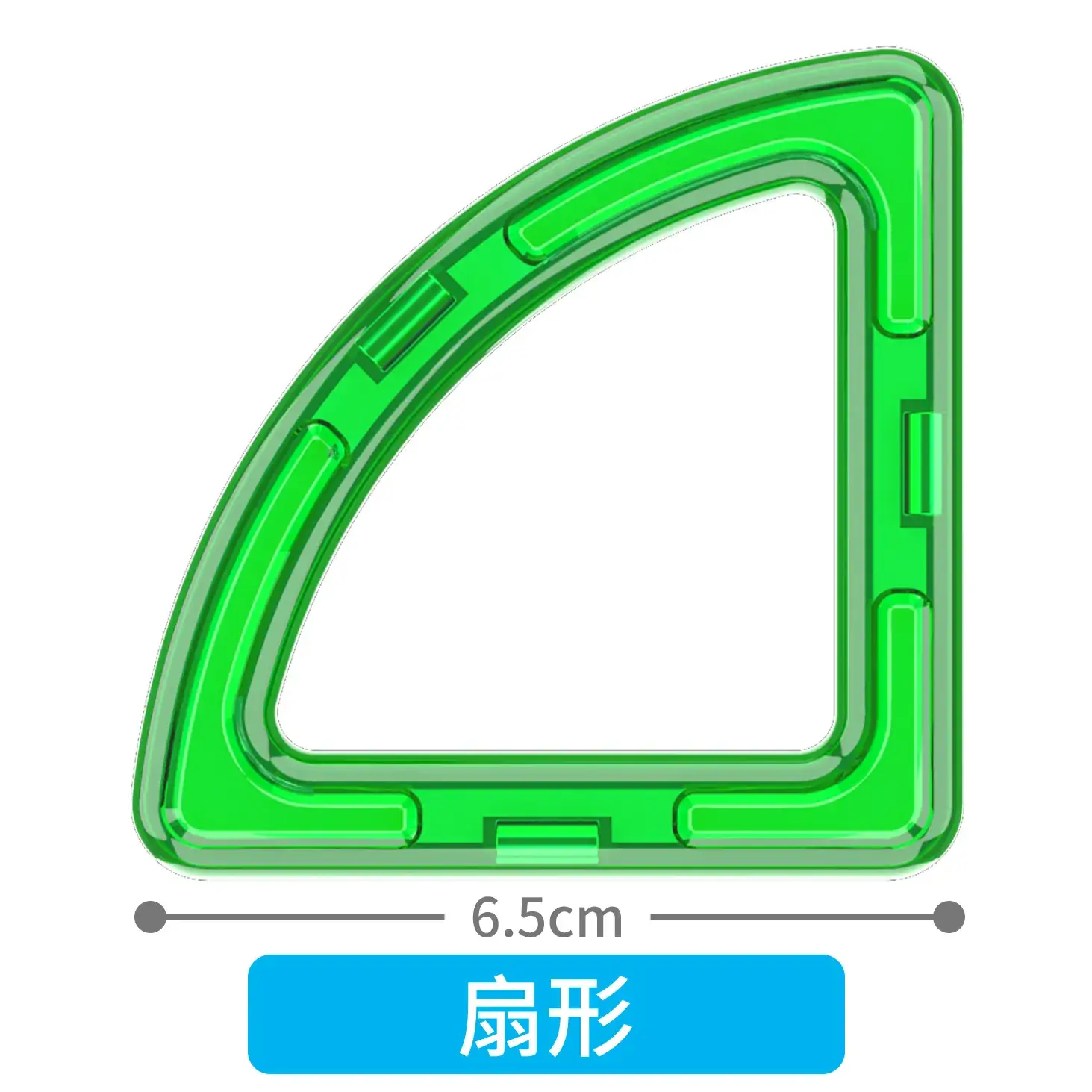 Pure Magnetic Building Blocks for Kids Blue Triangle - Image 9