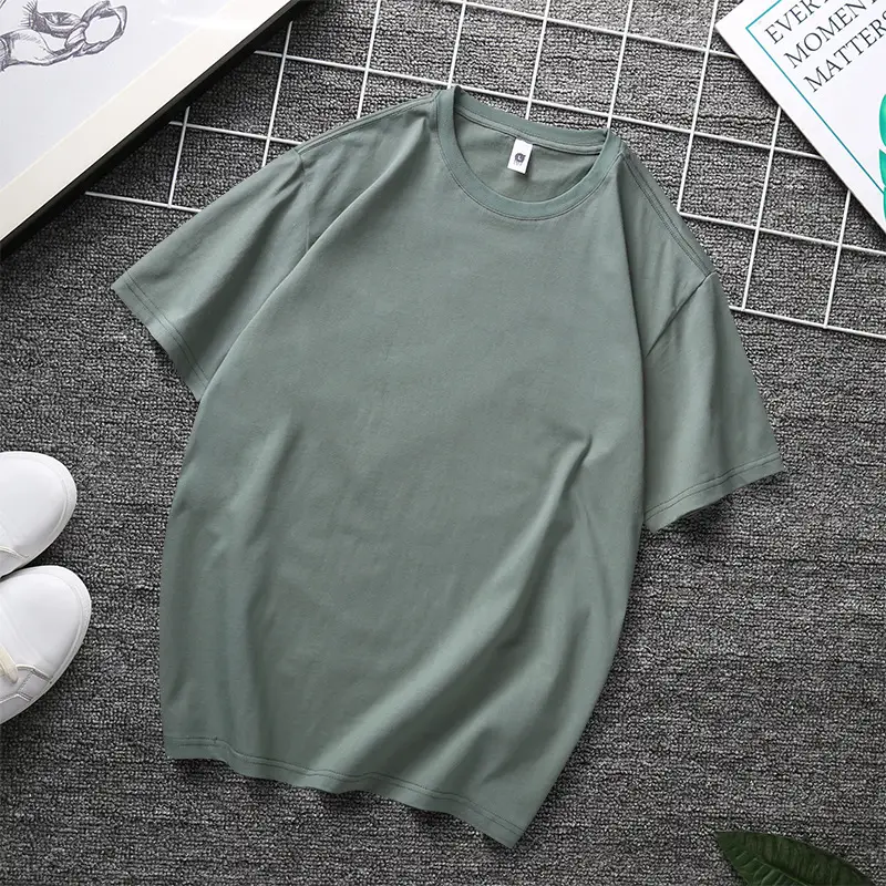 240g Heavy Cotton T-Shirt Black White Multi Color - Image 14