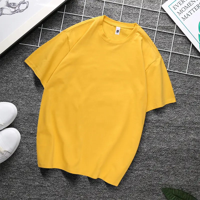 240g Heavy Cotton T-Shirt Black White Multi Color - Image 24