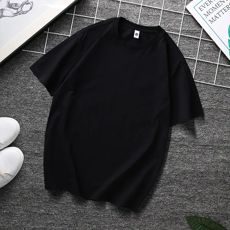 240g Heavy Cotton T-Shirt Black White Multi Color - Image 3