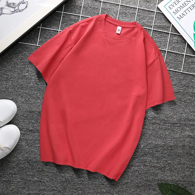 240g Heavy Cotton T-Shirt Black White Multi Color - Image 4