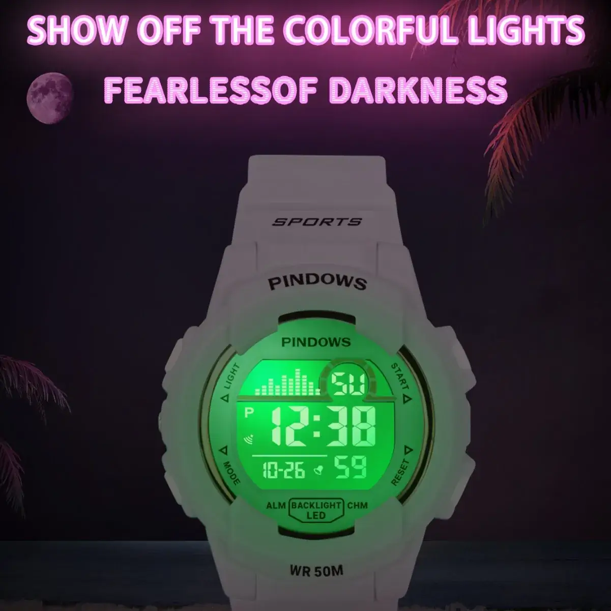Green Waterproof Digital Watch for Men Women - Image 10