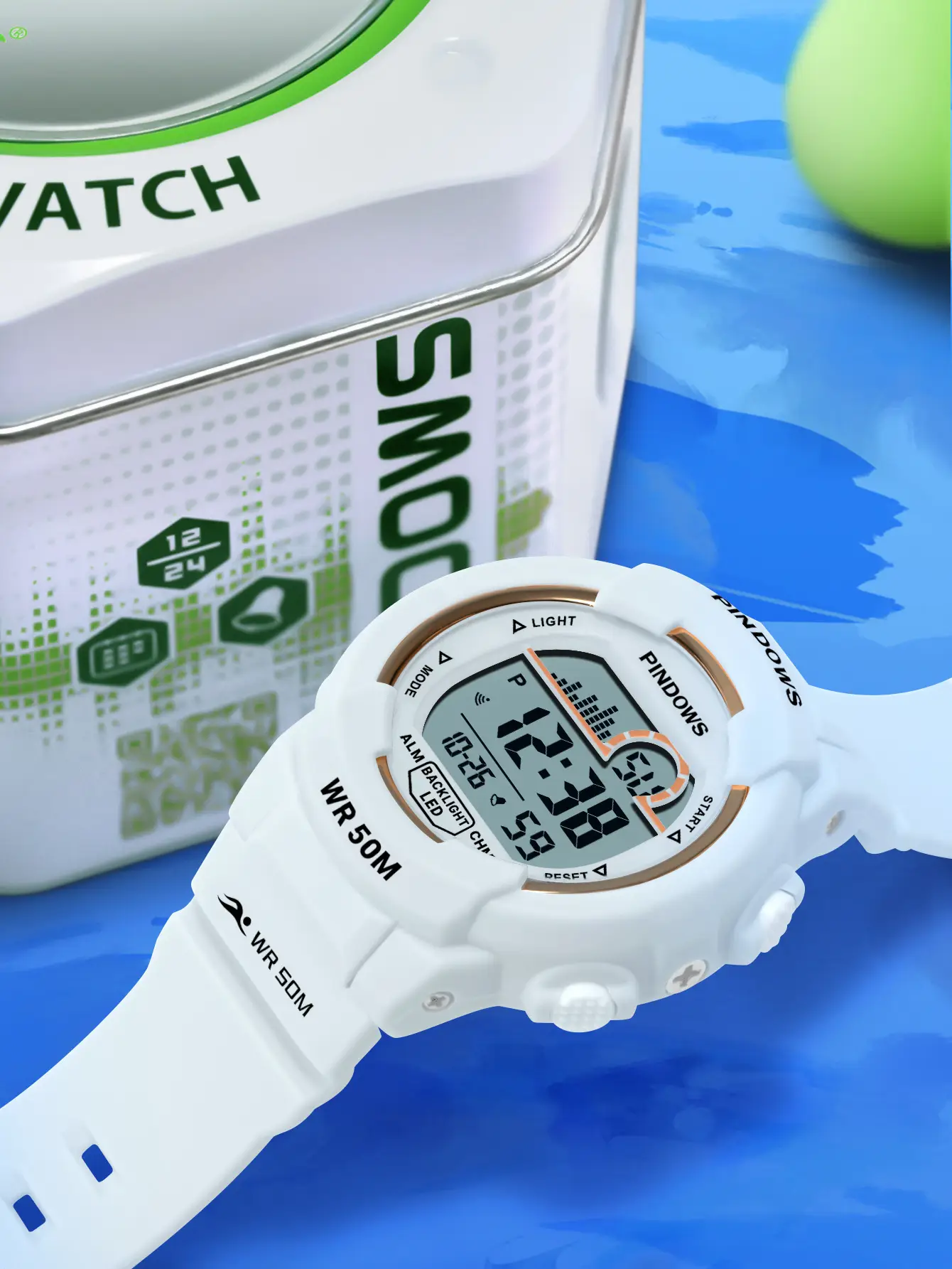Green Waterproof Digital Watch for Men Women — feature 10