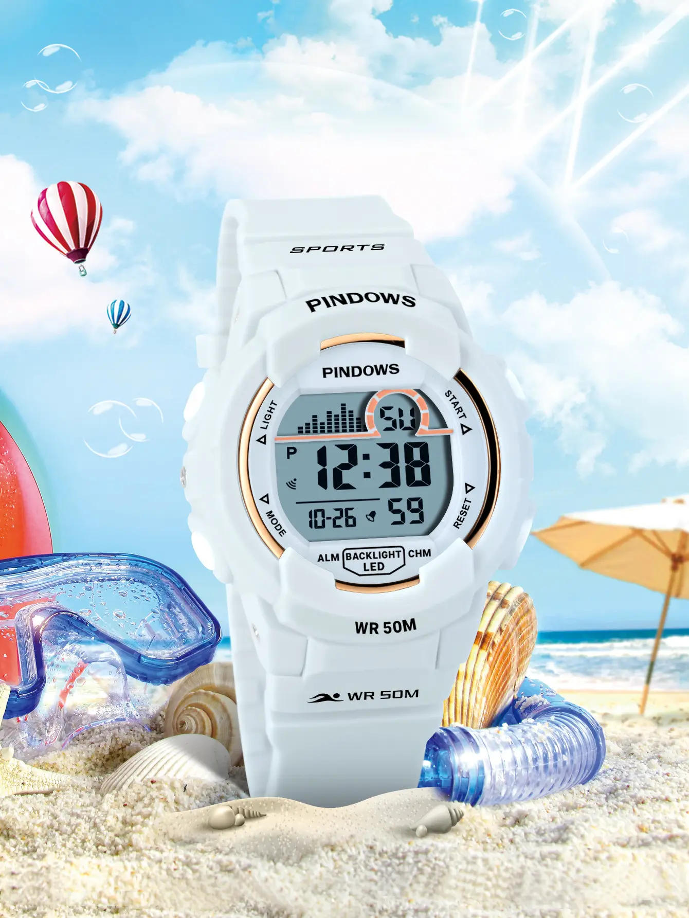 Green Waterproof Digital Watch for Men Women — feature 2
