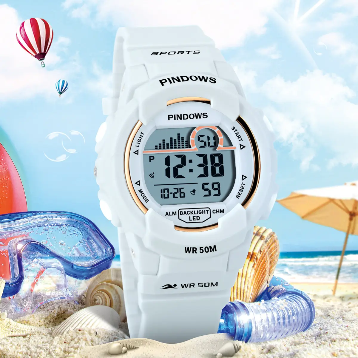 Green Waterproof Digital Watch for Men Women — feature 4