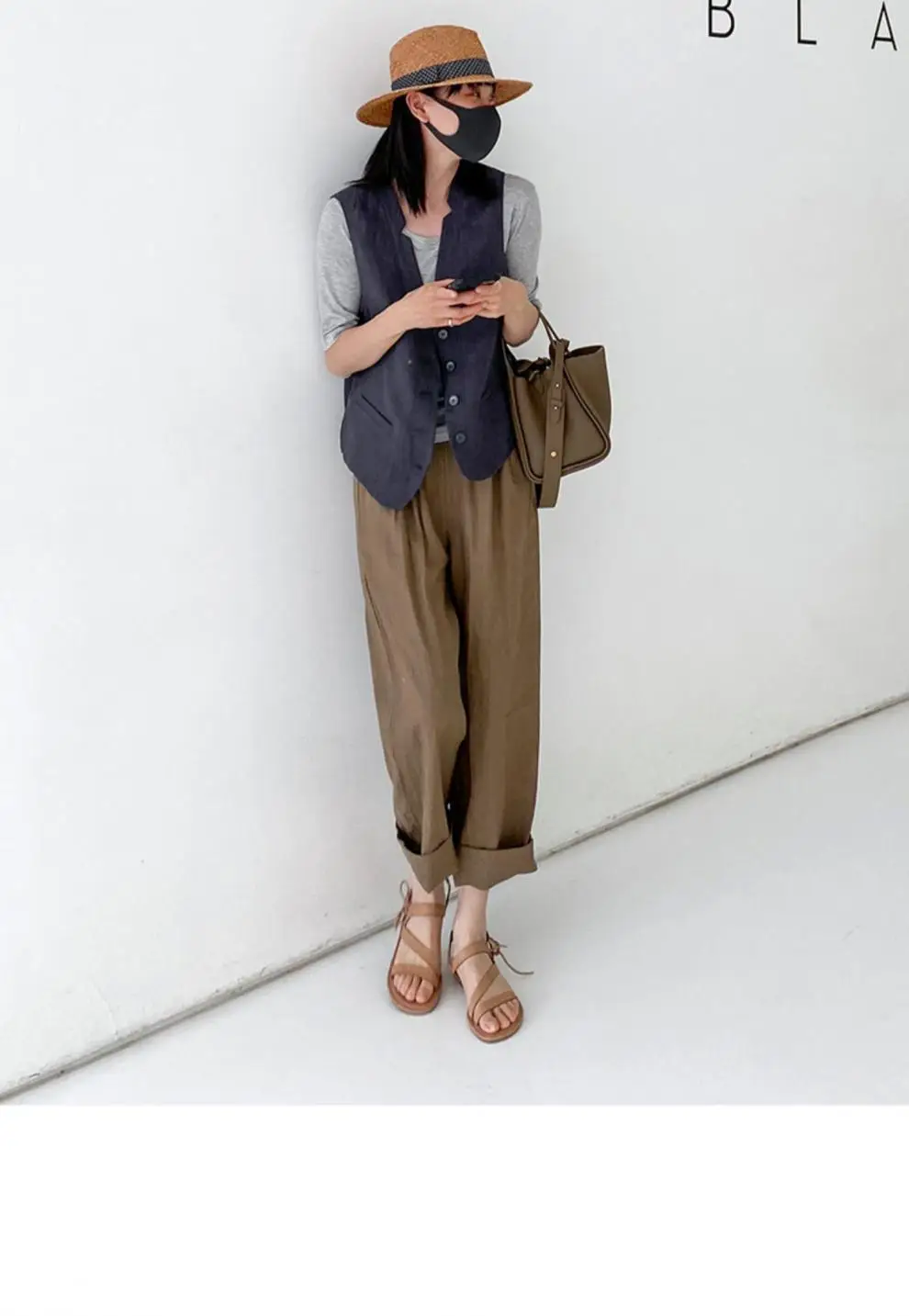 Women's 2024 Summer Linen Vest with Straw Hat — feature 29