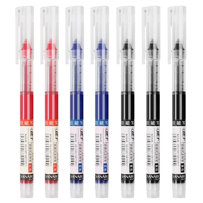 Direct liquid ball pen black gel pen 0.5mm full needle tube sign pen office supplies student examination pen