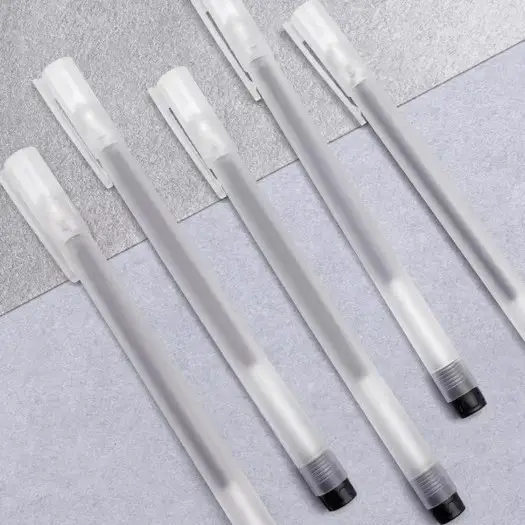 Direct liquid ball pen black gel pen 0.5mm full needle tube sign pen office supplies student examination pen