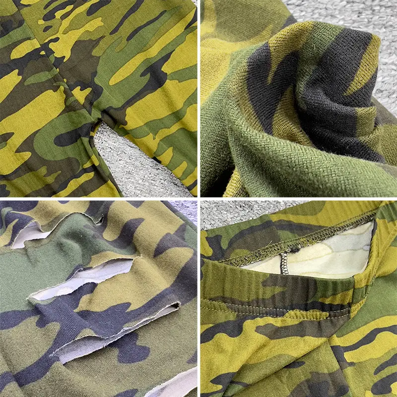 Women Camouflage Ripped Leg Pants Slim Fit 2025 - Image 5