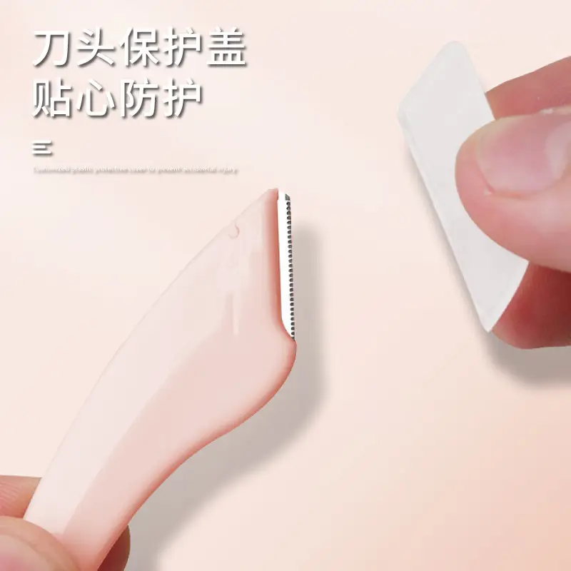 Crescent Eyebrow Scraper Knife for Women Macro with Guard Net - Image 15