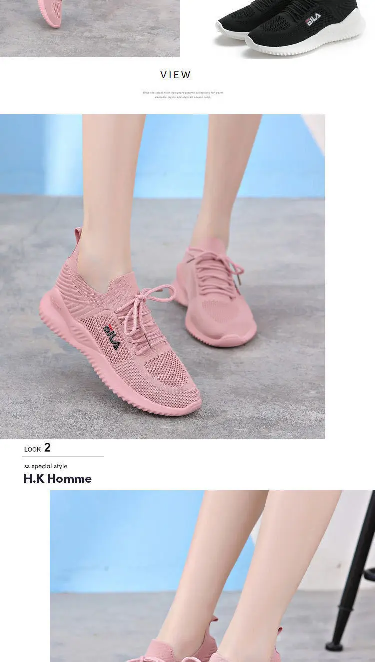 Sports Shoes 2026 Summer New Style Fly-Woven Mesh Comfortable Breathable Casual Shoes Lazy Slip-On Outdoor Running Shoes — feature 20