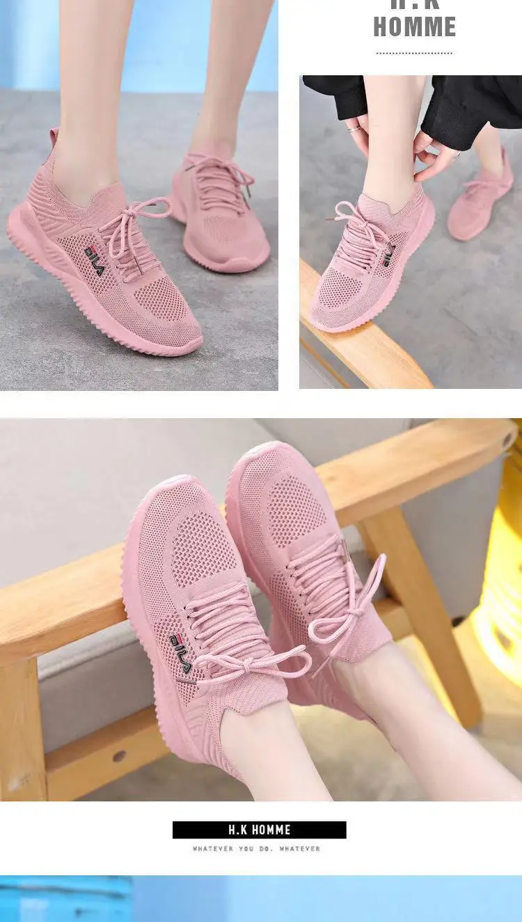 Sports Shoes 2026 Summer New Style Fly-Woven Mesh Comfortable Breathable Casual Shoes Lazy Slip-On Outdoor Running Shoes — feature 22
