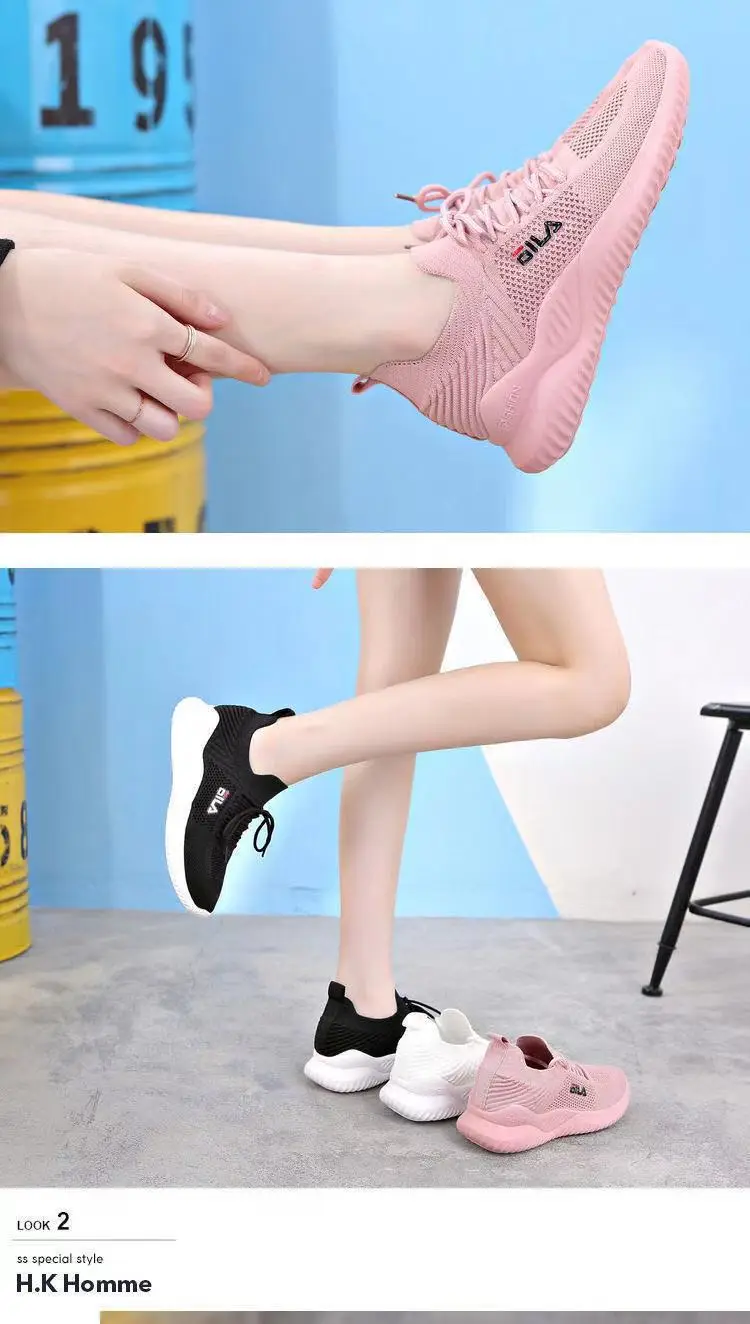Sports Shoes 2026 Summer New Style Fly-Woven Mesh Comfortable Breathable Casual Shoes Lazy Slip-On Outdoor Running Shoes — feature 23