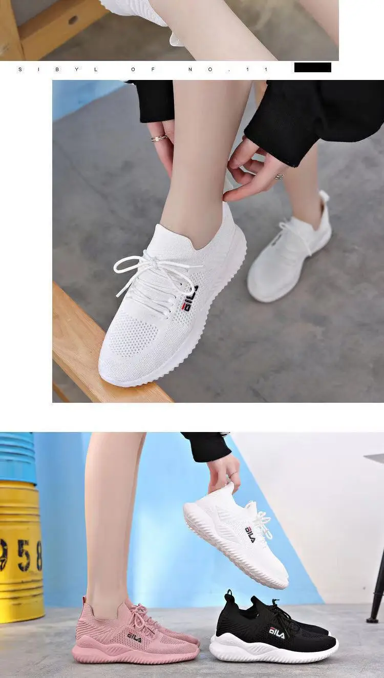 Sports Shoes 2026 Summer New Style Fly-Woven Mesh Comfortable Breathable Casual Shoes Lazy Slip-On Outdoor Running Shoes — feature 25