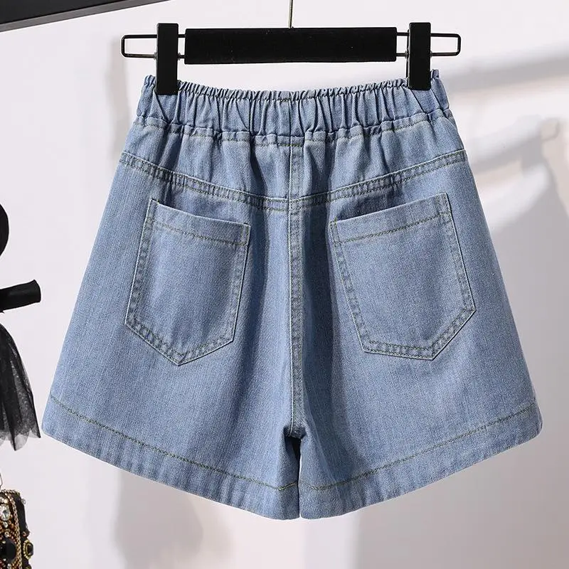 Denim Shorts Wide Leg Hot Pants Fat Plus Size