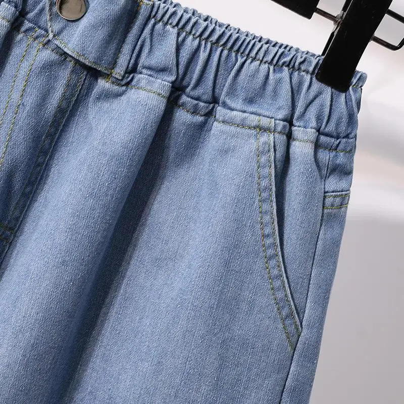 Denim Shorts Wide Leg Hot Pants Fat Plus Size