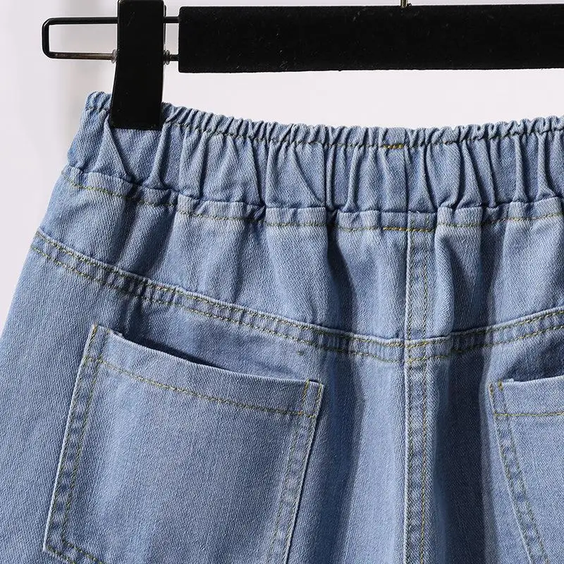 Denim Shorts Wide Leg Hot Pants Fat Plus Size