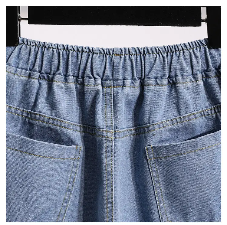 Denim Shorts Wide Leg Hot Pants Fat Plus Size — feature 16