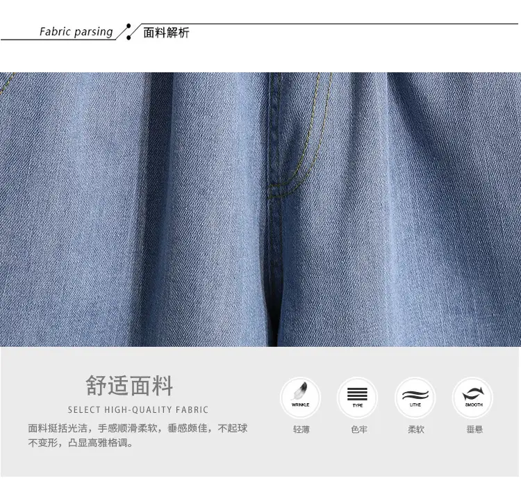 Denim Shorts Wide Leg Hot Pants Fat Plus Size — feature 3
