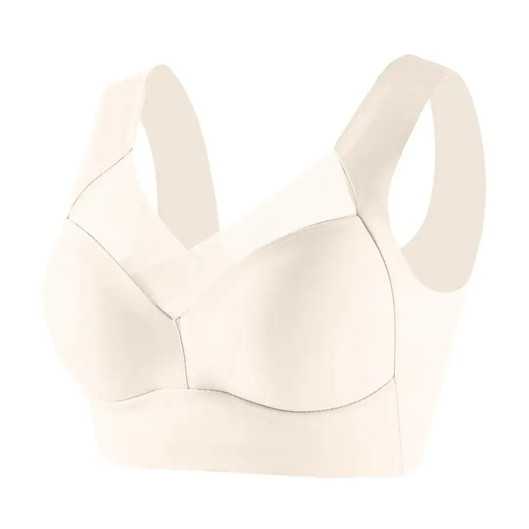Women's Ice Silk Fixed Cup Sports Bra with Tummy Net - Image 9