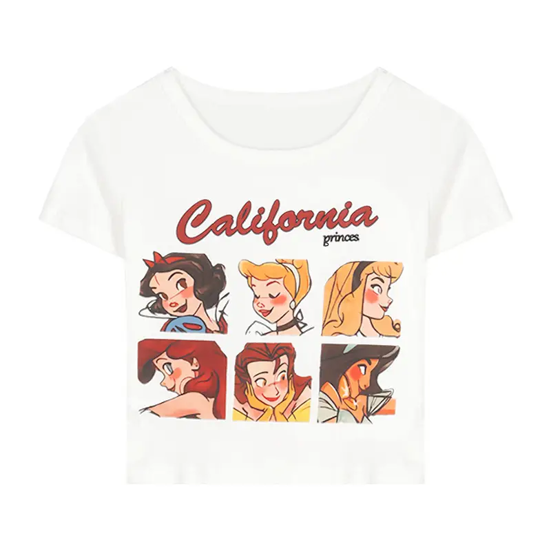 Sweet Girl Cartoon Print Women T-Shirt 2025 Summer - Image 7