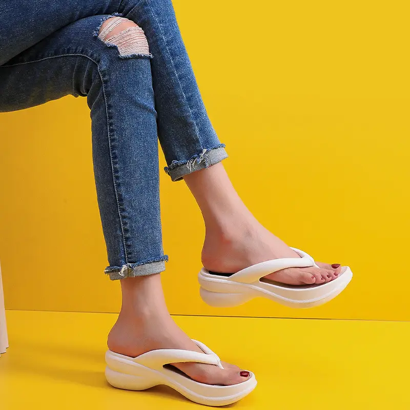 Women's Pink Soft Slide Flip Flops Summer