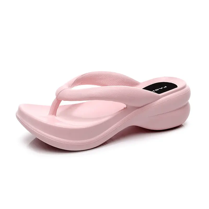 Women's Pink Soft Slide Flip Flops Summer