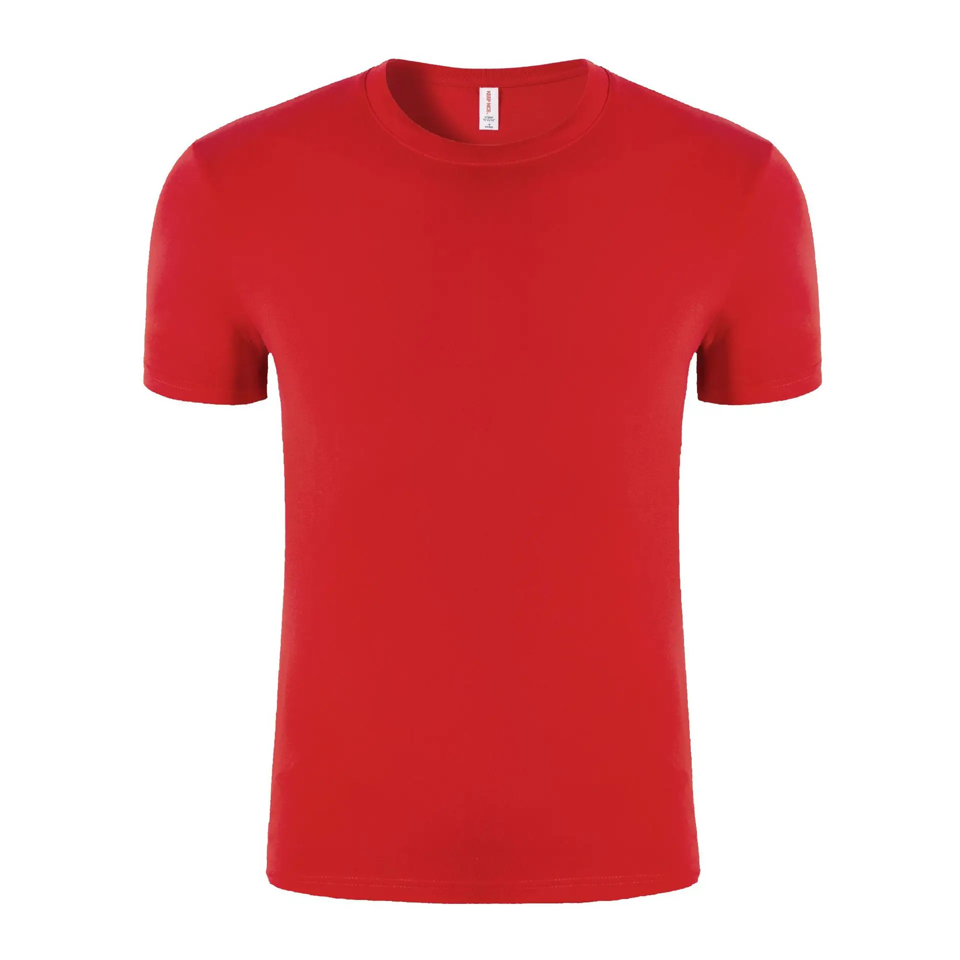 Red Dupont Cool Men's T-Shirt Solona Crew Neck Short Sleeve Cotton - Image 2