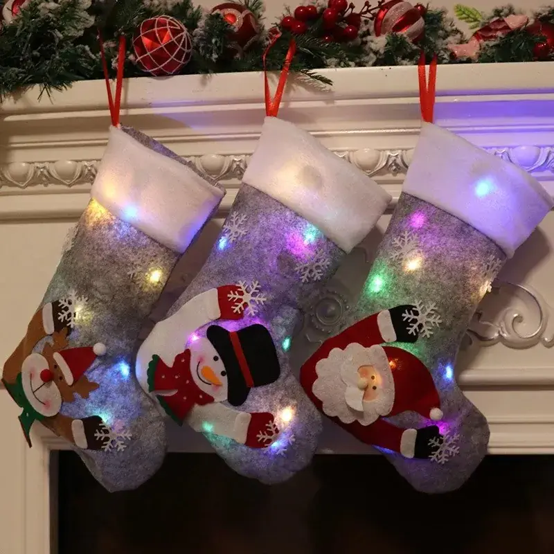 2022 Snowman Christmas Socks Medium Grey - Image 4