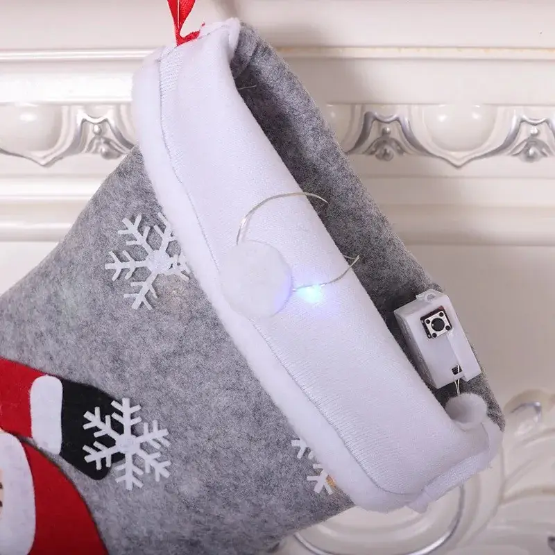 2022 Snowman Christmas Socks Medium Grey - Image 5