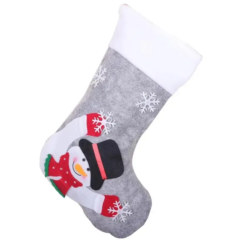 2022 Snowman Christmas Socks Medium Grey - Image 7