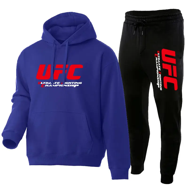UFC Fleece Hoodie & Pants Set Red Black - Image 18