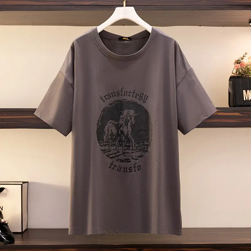 Grey Graphic T-Shirt Plus Size 2024 - Image 4
