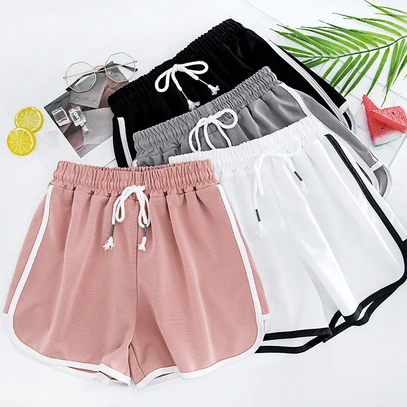 Women's Pink Drawstring Shorts Summer Wear - Image 8