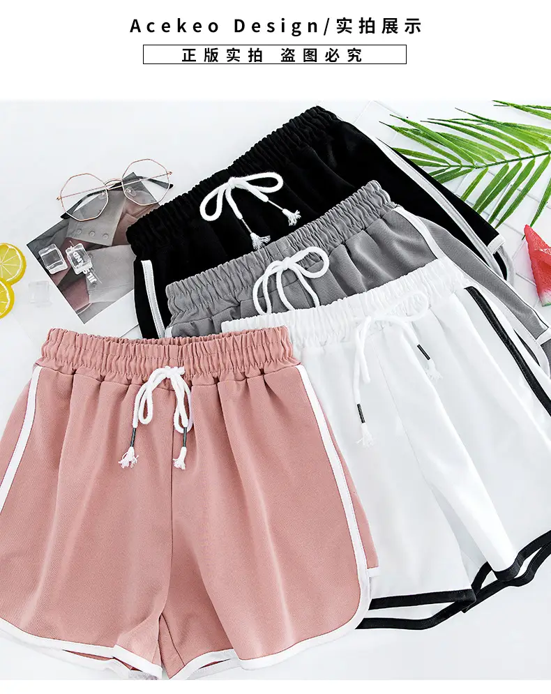 Women's Pink Drawstring Shorts Summer Wear — feature 10