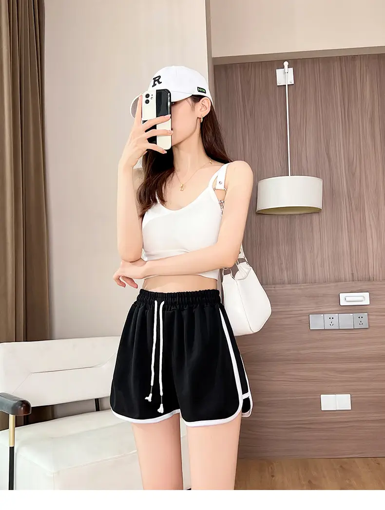 Women's Pink Drawstring Shorts Summer Wear — feature 20