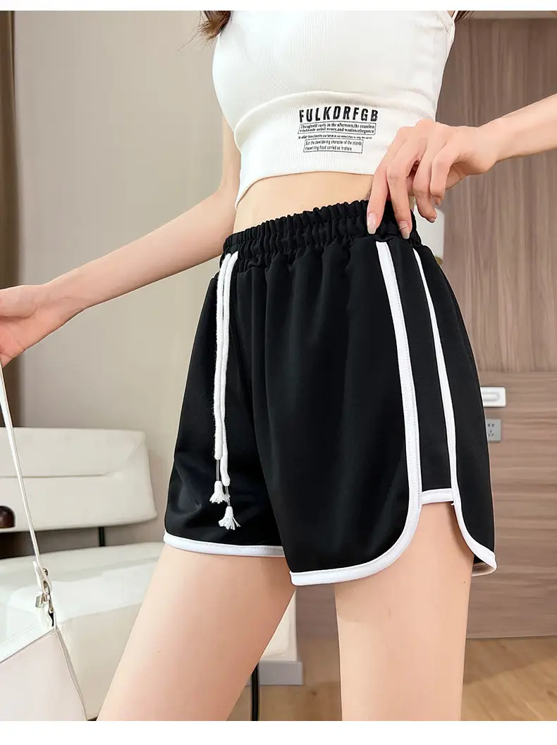 Women's Pink Drawstring Shorts Summer Wear — feature 26