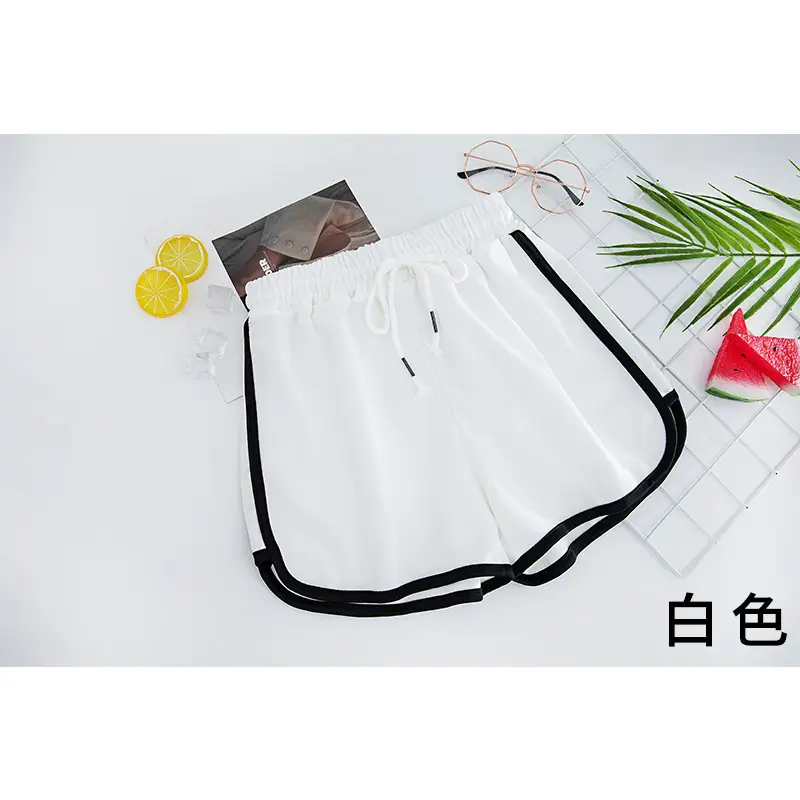 Women's Pink Drawstring Shorts Summer Wear - Image 2