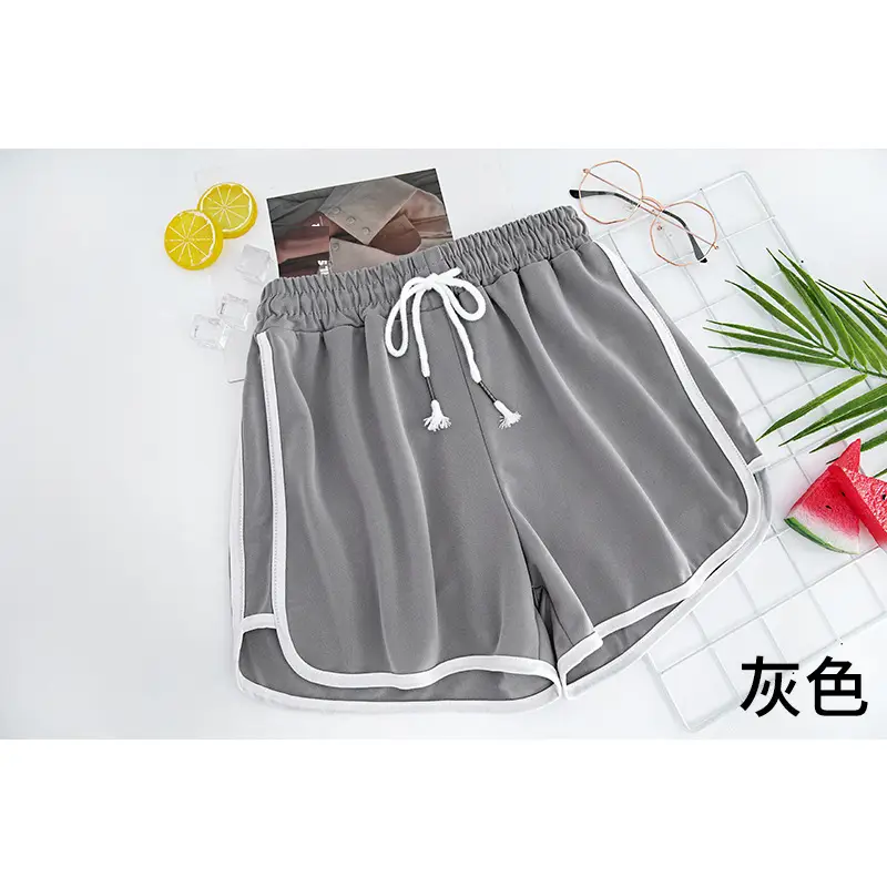 Women's Pink Drawstring Shorts Summer Wear - Image 4