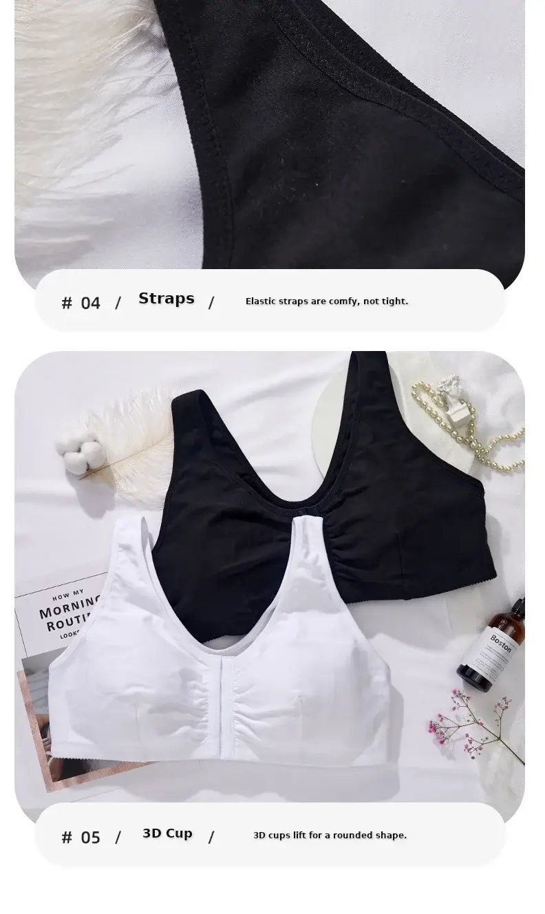 Black Silicone Breast Support Bra with Wide Strap — feature 13