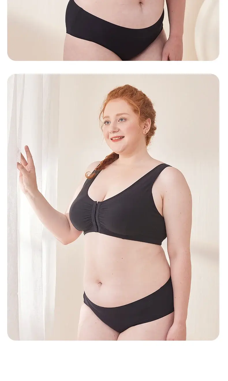 Black Silicone Breast Support Bra with Wide Strap — feature 16